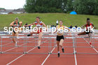 Womens under-20s 100 metres hurdles, 2022 Northern Senior and Under-20 Champs., Wavertree Athletics Centre, Liverpool. Photo: David T. Hewitson/Sports for All Pics